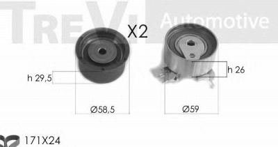 TREVI AUTOMOTIVE kd1465 -  Комплект ремня ГРМ